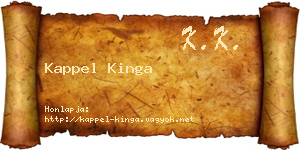 Kappel Kinga névjegykártya
